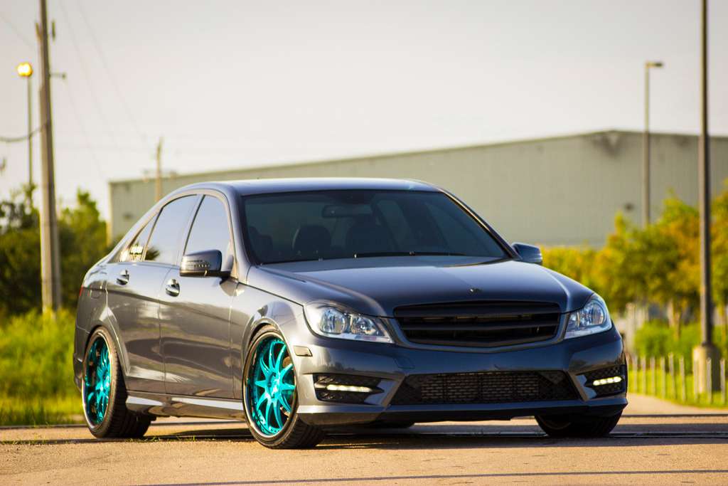 2013 Mercedes-Benz C250 fitted with Avant Garde Forged F220 3-Piece 19x8.5 35mm wheels