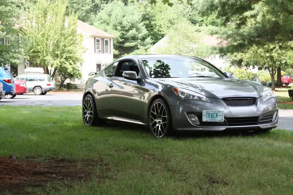 2010 Hyundai Genesis Coupe fitted with NURBURGRING 19x8.5 20mm wheels