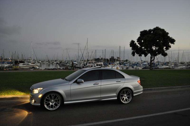 2010 Mercedes-Benz C300 fitted with Vossen CV2 20x8.5 44mm wheels