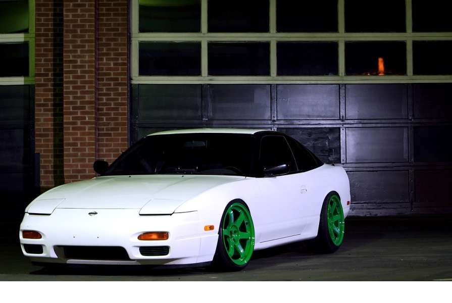1993 Nissan 240SX fitted with Rays Volk Racing TE37 18x9.5 12mm wheels