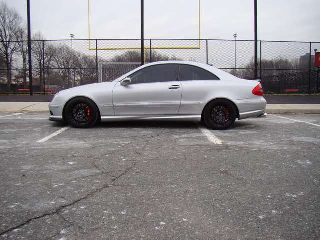 2004 Mercedes-Benz C230 fitted with Forgestar F14 Piano Black 18x8.5 26mm wheels