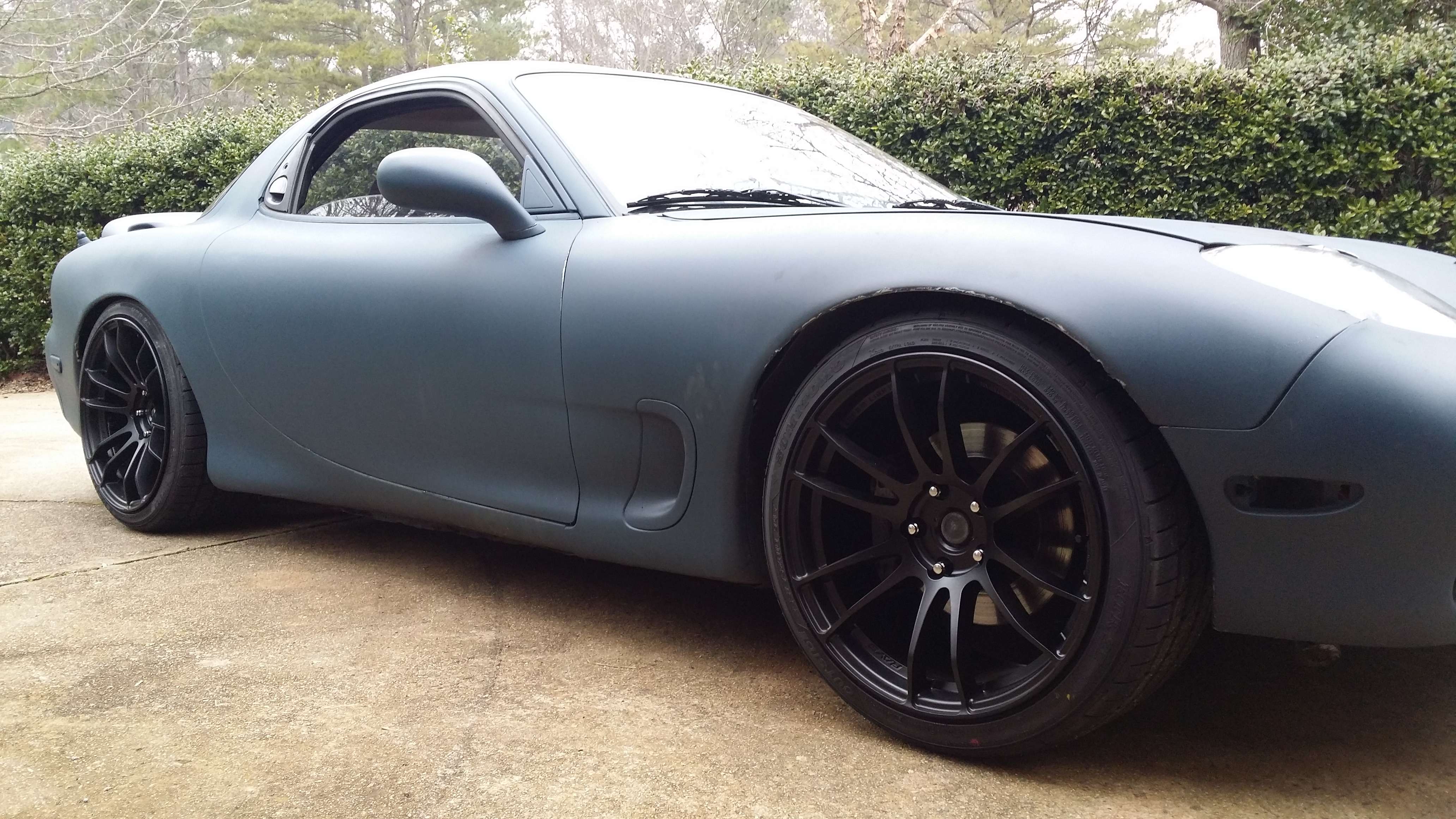 1995 Mazda RX-7 - Gram Lights 57Xtreme Spec-D 18x9.5 +40, 255/35R18, lowered, Fenders Rolled
