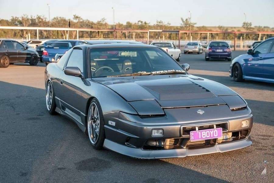 1995 Nissan 240SX fitted with Blitz BRW Type 03 18x10 22mm wheels