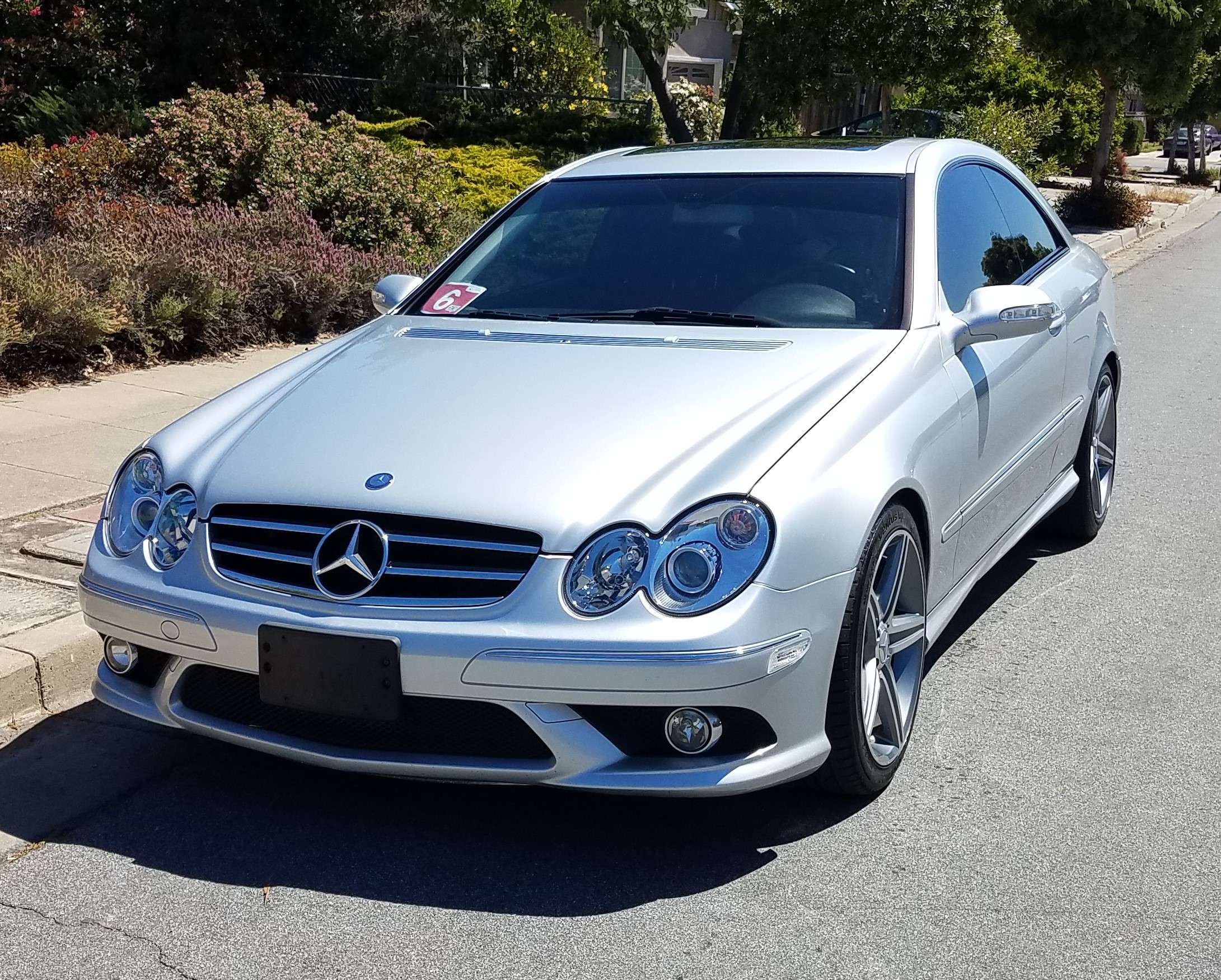 2007 Mercedes-Benz CLK550 fitted with MBZ-615-18-GMT replica wheels 18x8.5 32mm wheels