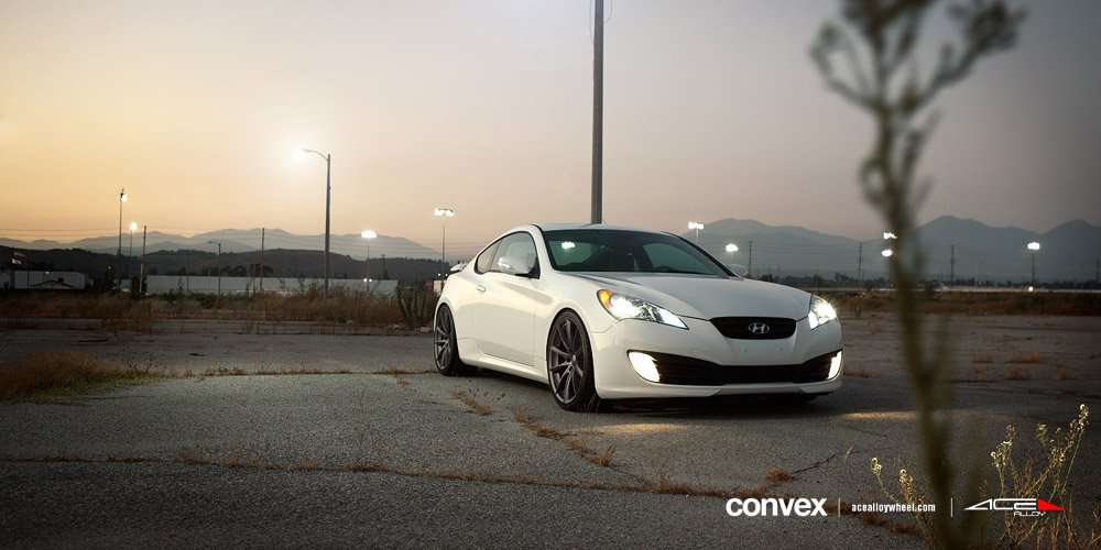 2011 Hyundai Genesis Coupe fitted with Convex 20x9 25mm wheels