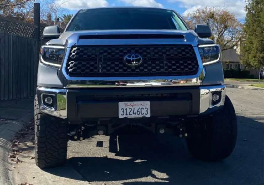 2021 Toyota Tundra fitted with H114 Asphalts - Black 22x12 -44mm wheels