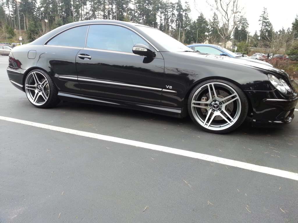 2003 Mercedes-Benz CLK500 fitted with E63 Gunmetal 19x9.5 25mm wheels