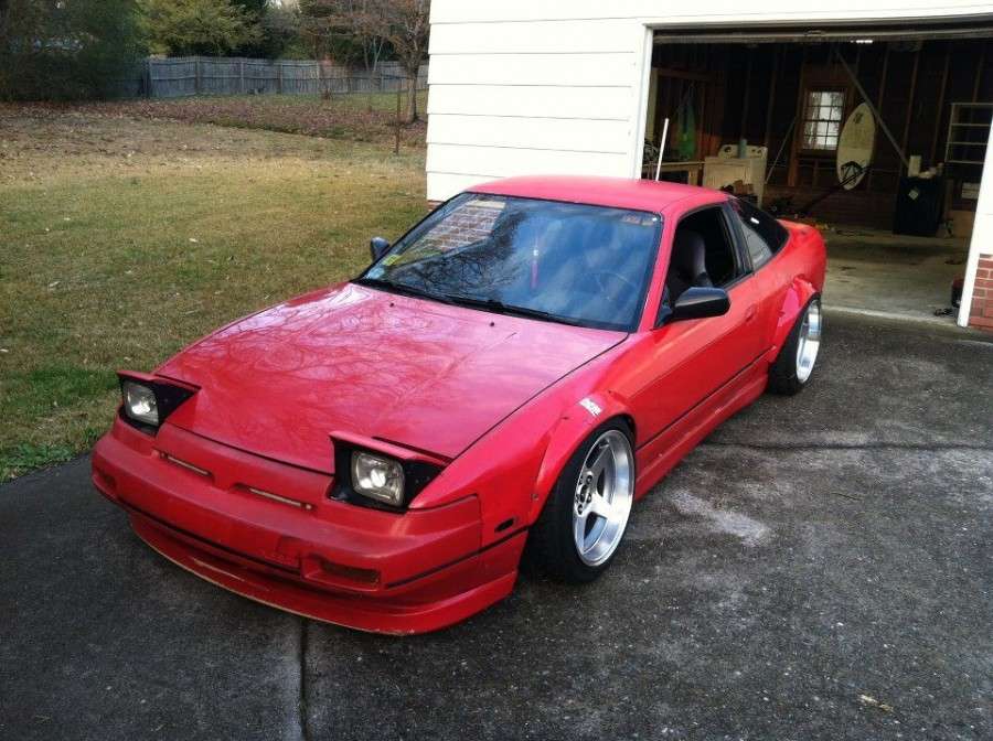 1992 Nissan 240SX fitted with Ford Mustang Cobra R 17x10.5 20mm wheels