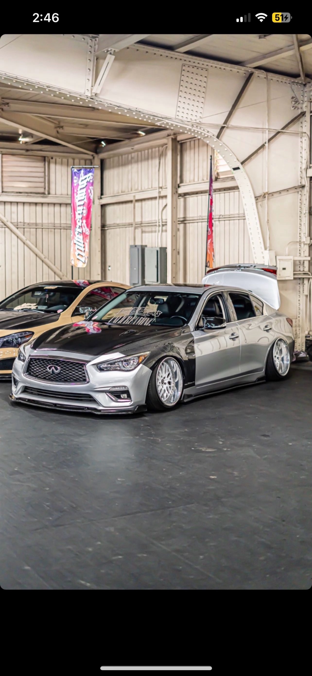 2018 INFINITI Q50 fitted with Rezax 2 19x12 6mm wheels