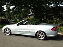 2005 Mercedes-Benz CLK500 fitted with JARAMA 19x8 32mm wheels
