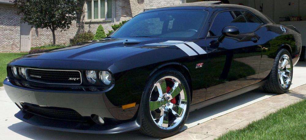 2011 Dodge Challenger fitted with SRT Charger Replica Wheels 20x9 15mm wheels