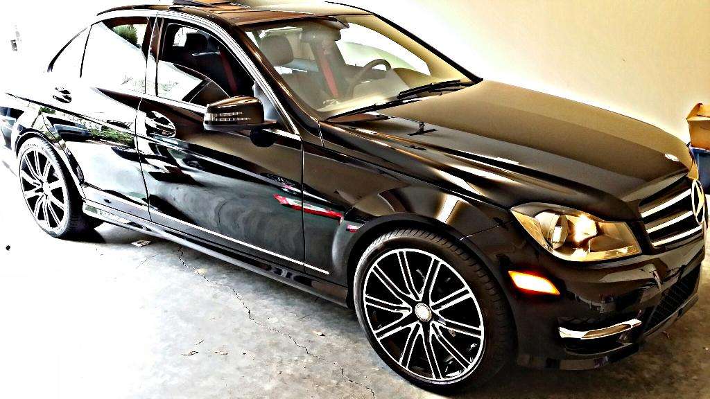 2014 Mercedes-Benz C250 fitted with CLS550 Sport 19x8.5 35mm wheels