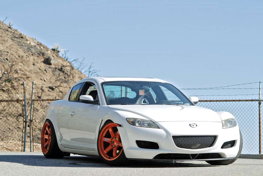 2005 Mazda RX-8 fitted with TE37 18x10.5 15mm wheels