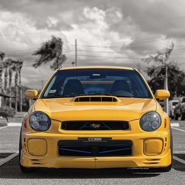 2003 Subaru Impreza fitted with Enkei NT03 18x9.5 40mm wheels