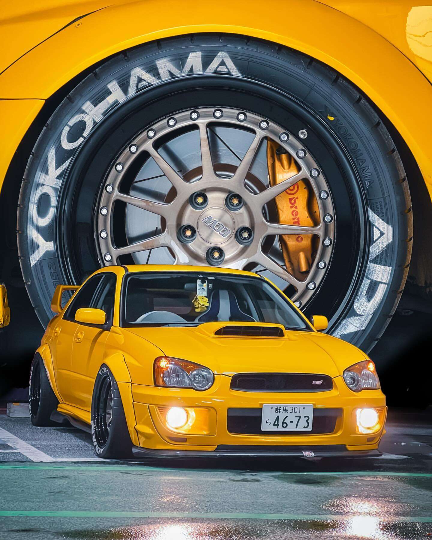 2004 Subaru Impreza fitted with CCW D110 18x10 -10mm wheels