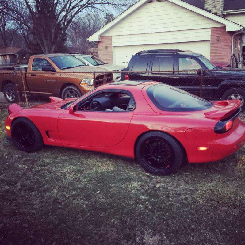 1995 Mazda RX-7, on Enkei Wheels Enkei RPF1 18x9.5 +15, Nitto NIT NT555 G2 235/40R18, OEM coilovers