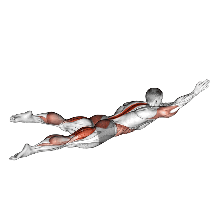 Demonstration of the swimmer kicks (male)