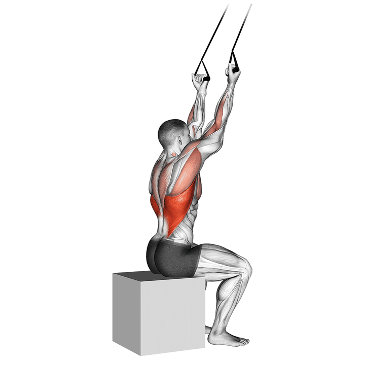 Demonstration of the band underhand pulldown