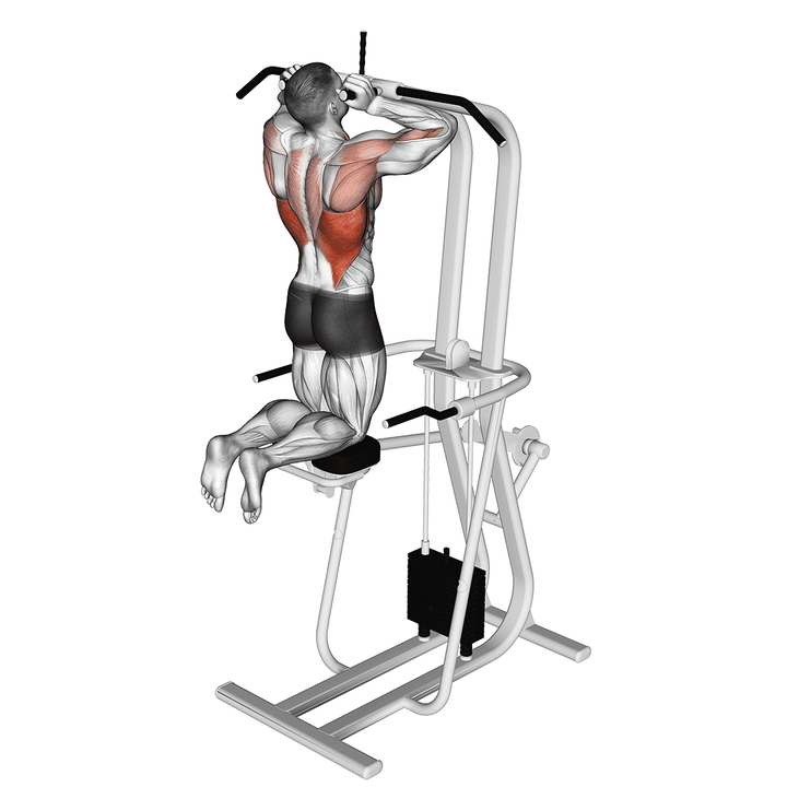 Demonstration of the assisted parallel close grip pull-up