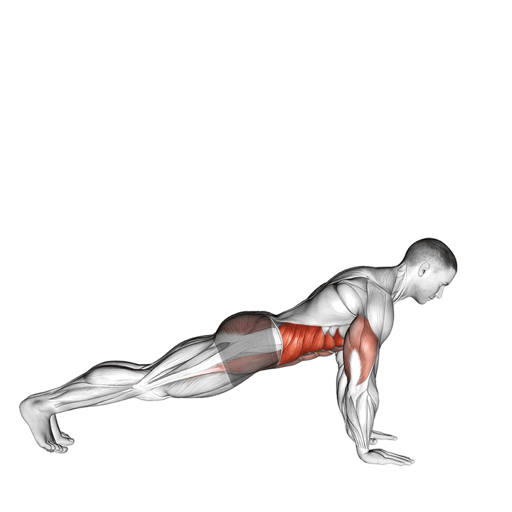 Demonstration of the push-up to side plank