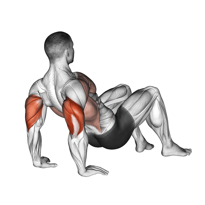 Demonstration of the triceps dips floor