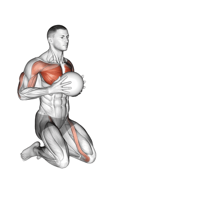 Demonstration of the medicine ball chest push single response