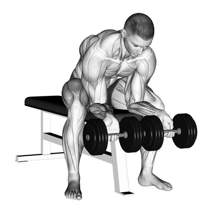 Demonstration of the dumbbell finger curls
