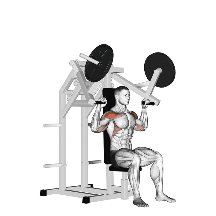 Demonstration of the lever military press