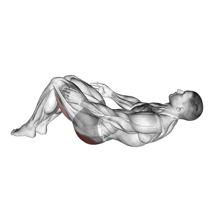 Demonstration of the hug knees to chest