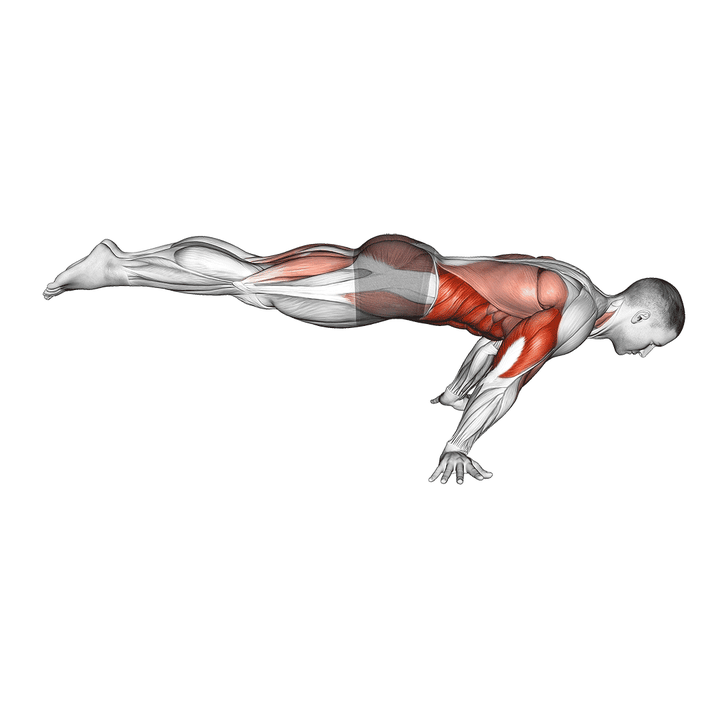 Demonstration of the full planche push-up
