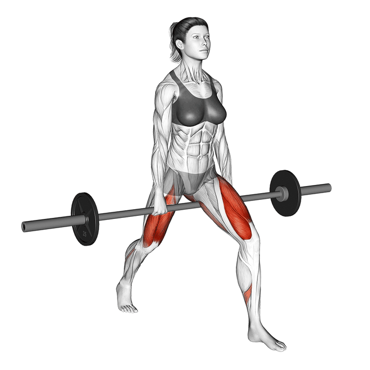 Demonstration of the barbell split squat