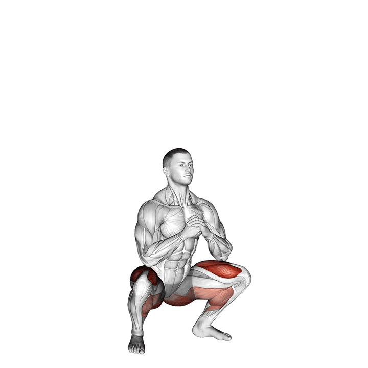 Demonstration of the bodyweight drop jump squat