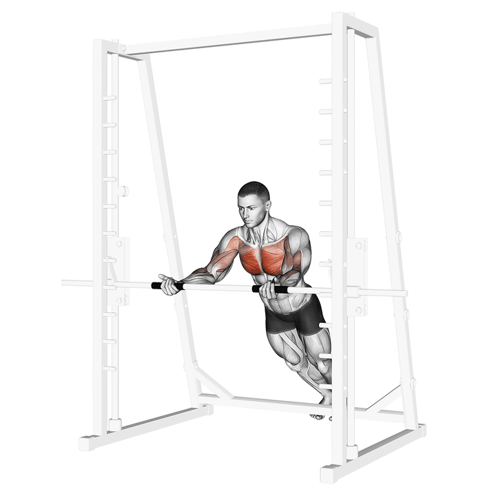 Demonstration of the incline reverse grip push-up