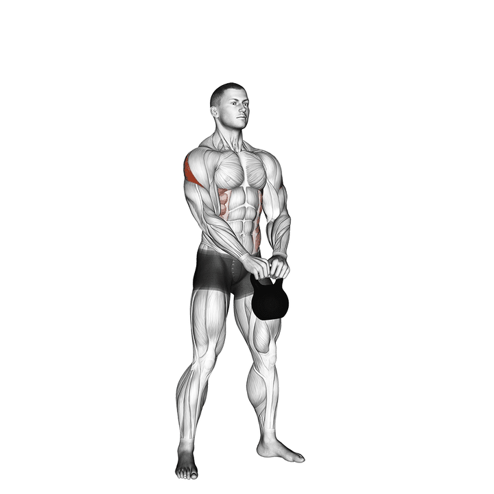 Demonstration of the kettlebell pirate supper legs