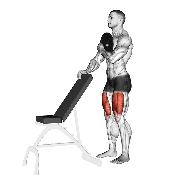 Demonstration of the weighted sissy squat
