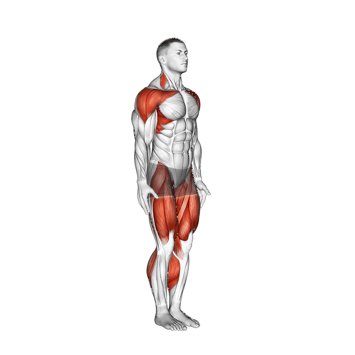 Demonstration of the astride jumps (male) - dynamic variation