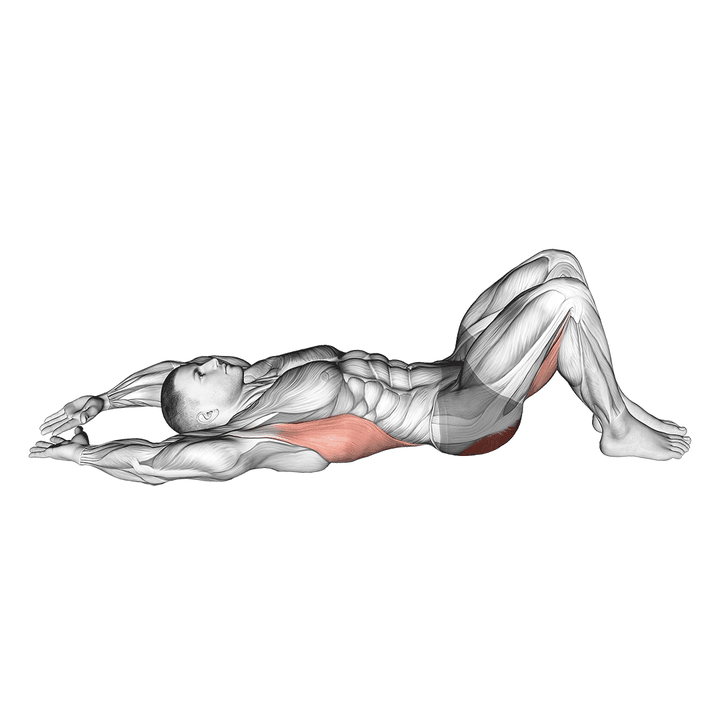 Demonstration of the pelvic tilt into bridge