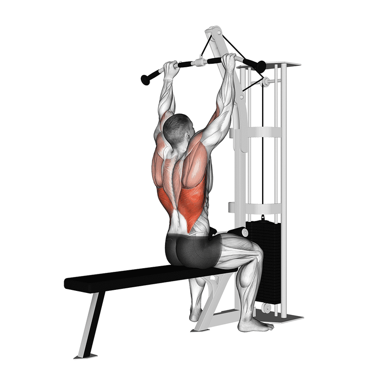 Demonstration of the lat pulldown