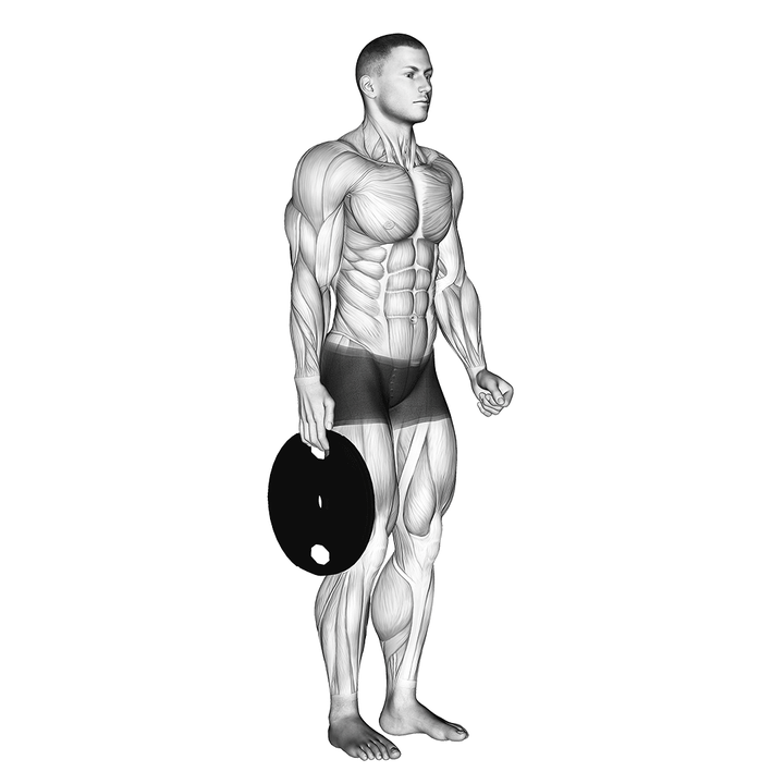 Demonstration of the weighted standing hand squeeze