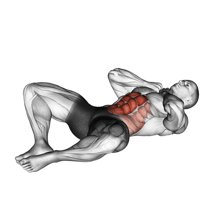 Demonstration of the groin crunch