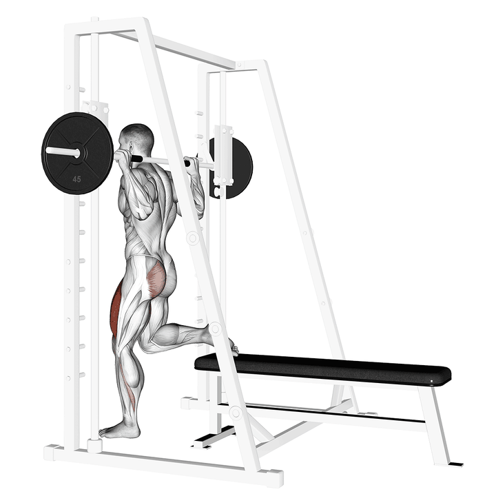 Demonstration of the smith single leg split squat