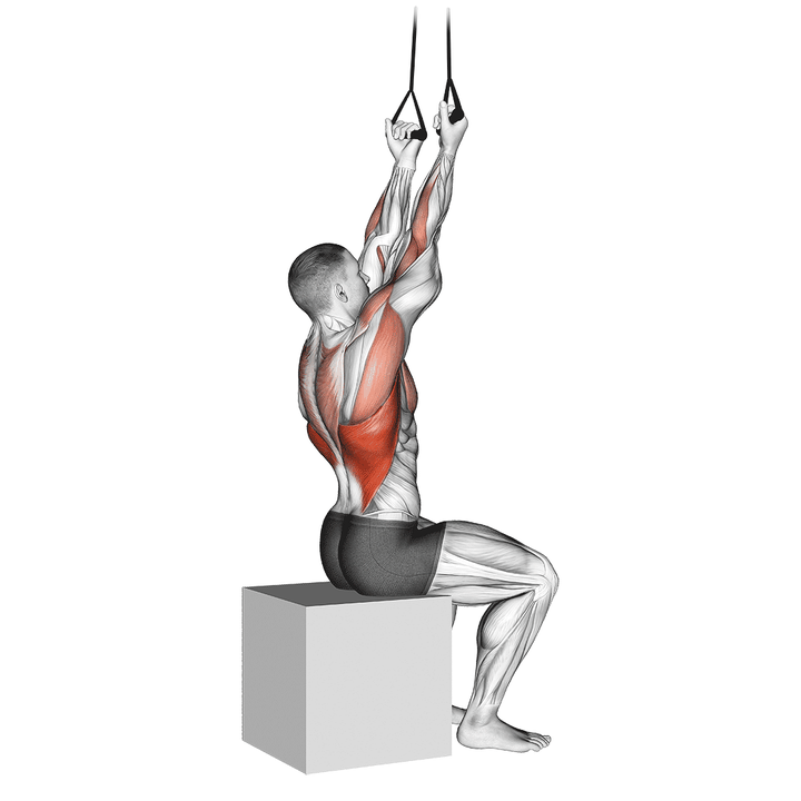 Demonstration of the band fixed back underhand pulldown