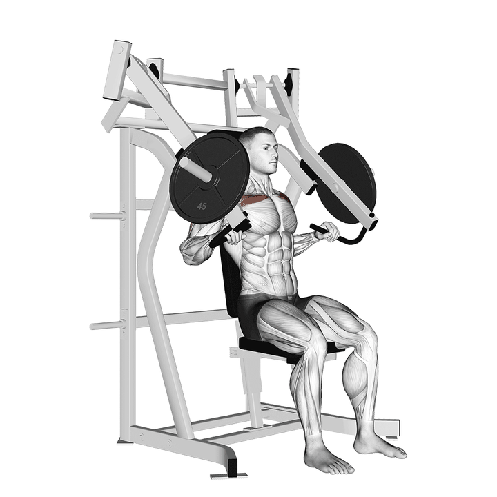 Demonstration of the lever incline chest press
