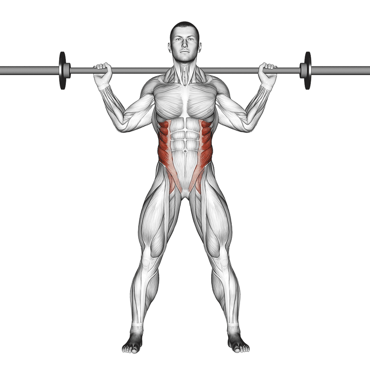 Demonstration of the barbell standing twist