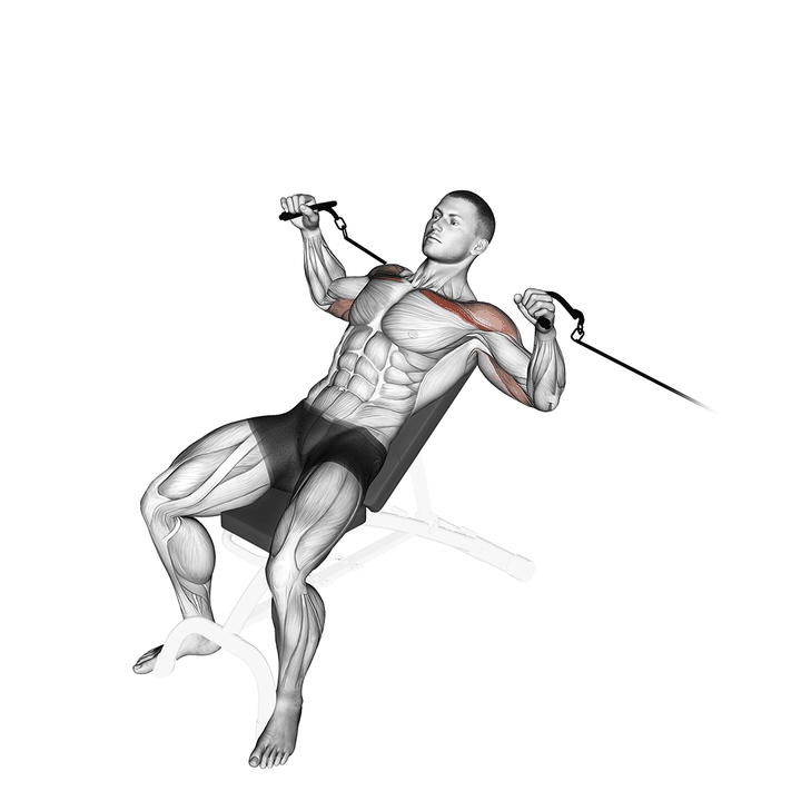 Demonstration of the cable incline bench press