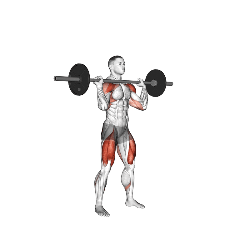 Demonstration of the barbell thruster