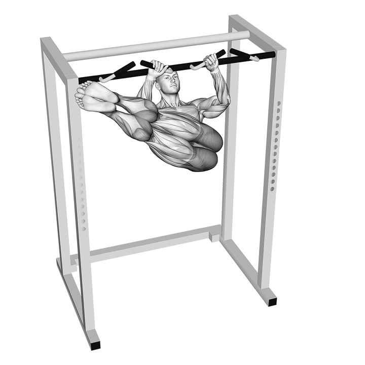 Demonstration of the hanging straight twisting leg hip raise