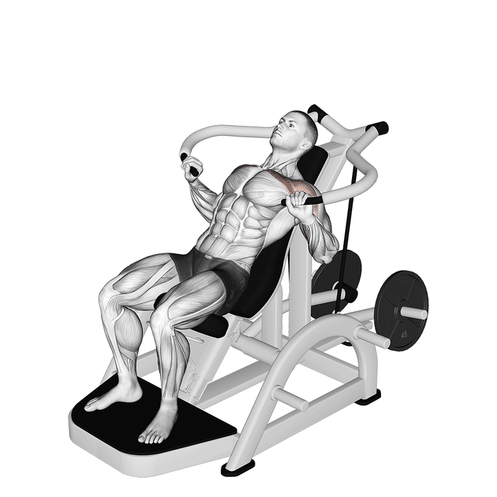 Demonstration of the lever incline chest press