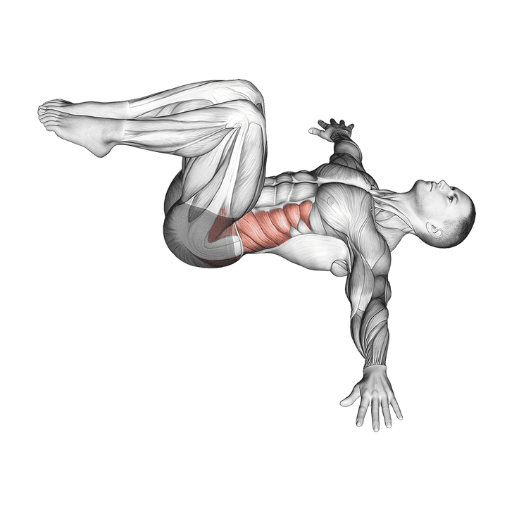 Demonstration of the bent knee lying twist (male)