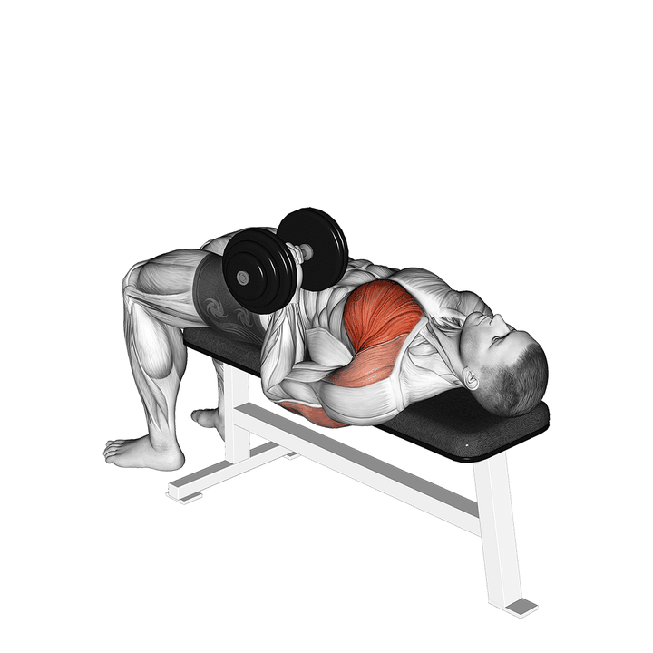 Demonstration of the dumbbell one arm reverse grip press